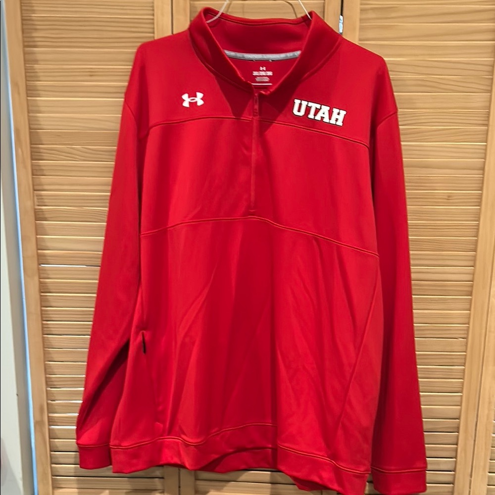 Under Armour Red Utah Quarter-Zip Pullover